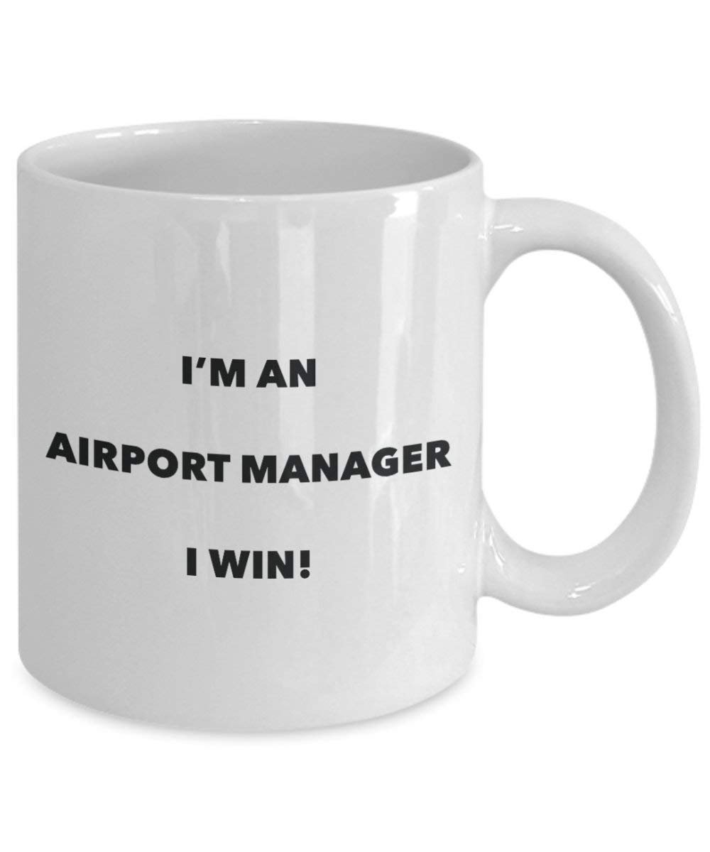 AirPort manager mug – I' m An AirPort manager i Win. – Funny Coffee Cup – novelty Birthday Christmas GAG regalo idea 15oz Infradito colorati estivi, con finte perline