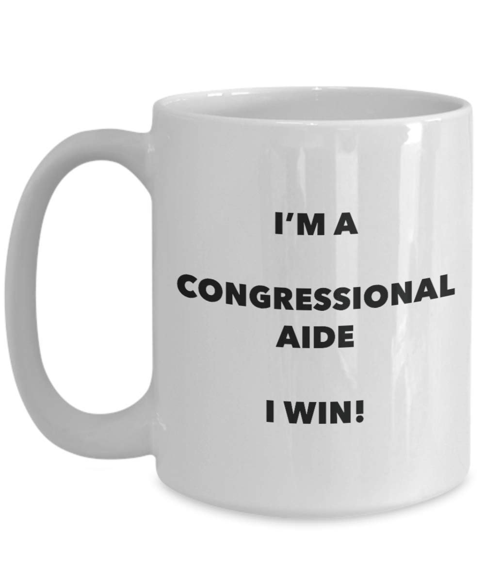 Je suis un Avant-goût du Congrès Mug I Win. – Funny Tasse à café – Fantaisie anniversaire Idée de Gag cadeaux de Noël 11oz blanc