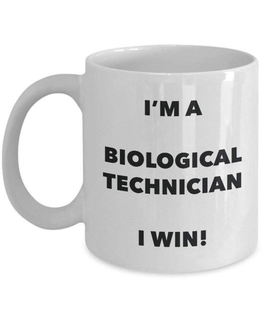Biological Technician Mug - I'm a Biological Technician I win! - Funny Coffee Cup - Novelty Birthday Christmas Gag Gifts Idea