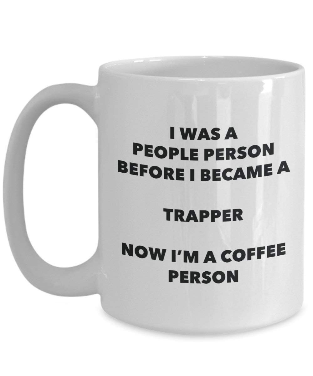 Trapper Coffee Person Mug - Funny Tea Cocoa Cup - Birthday Christmas Coffee Lover Cute Gag Gifts Idea