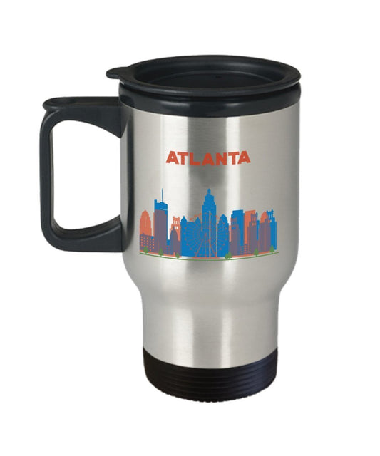 Atlanta Travel Mug - Funny Tea Hot Cocoa Coffee Insulated Tumbler - Novelty Birthday Christmas Anniversary Gag Gifts Idea