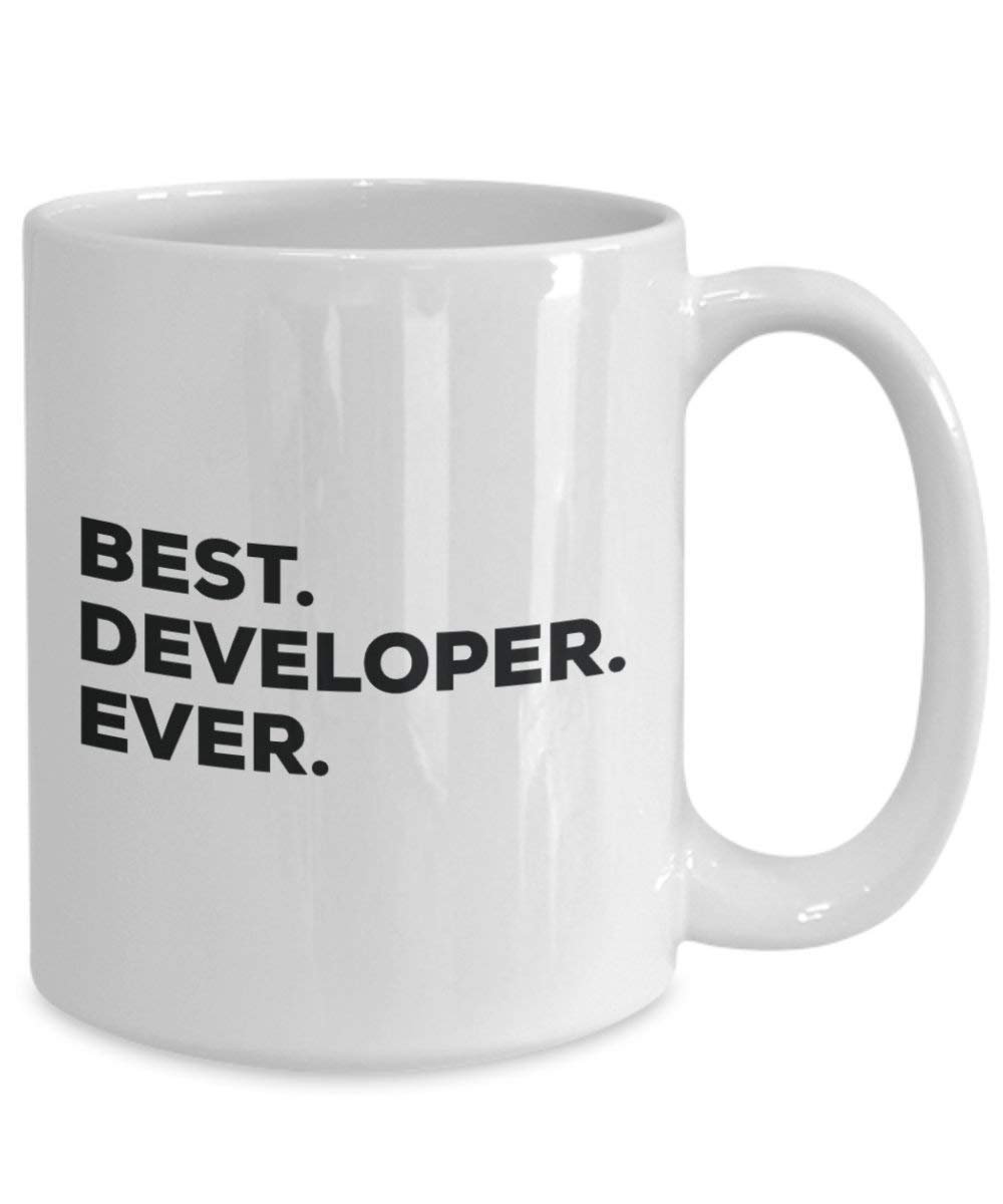 Best Entwickler Ever Tasse – Funny Coffee Cup – Thank You Anerkennung für Weihnachten Geburtstag Urlaub Einzigartiges Geschenk Ideen