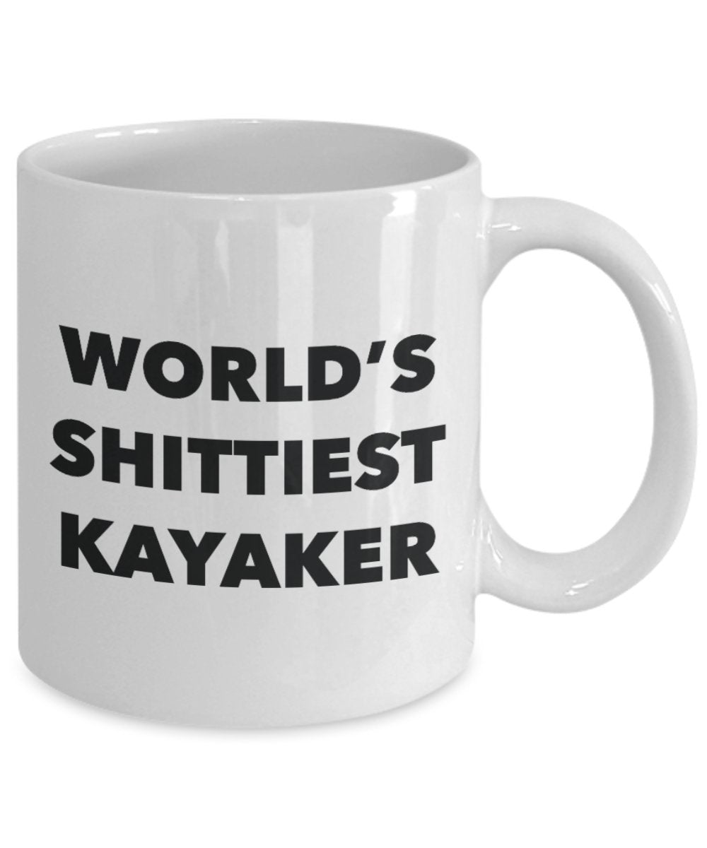 Kayaker Coffee Mug - World's Shittiest Kayaker - Kayaker Gifts - Funny Novelty Birthday Present Idea