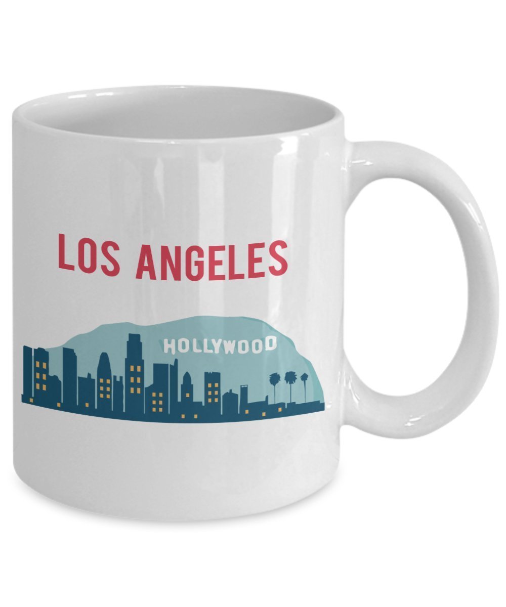 Lustige Tasse mit Aufschrift „Los Angeles“ für Tee, Kakao, Kaffeetasse – Neuheit Geburtstag Weihnachten Jahrestag Gag Geschenkidee