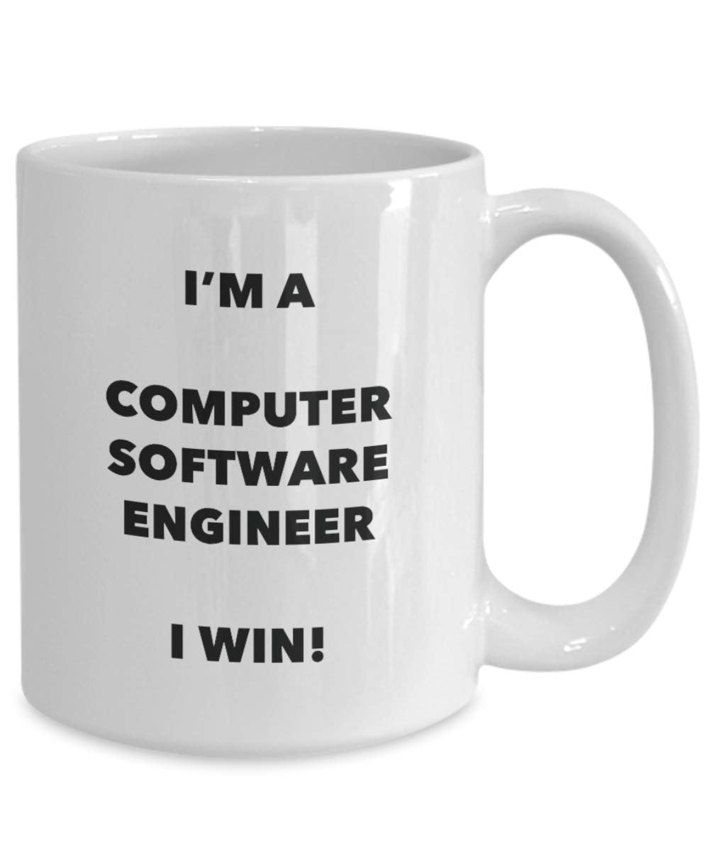 I' m A computer software Engineer mug i Win. – Funny Coffee Cup – novelty Birthday Christmas GAG regalo idea 15oz Infradito colorati estivi, con finte perline