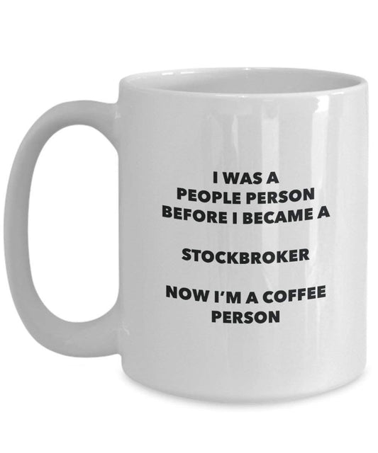 Börsenmakler Kaffee Person Tasse – Funny Tee Kakao-Tasse – Geburtstag Weihnachten Kaffee Lover Cute Gag Geschenke Idee 15oz weiß