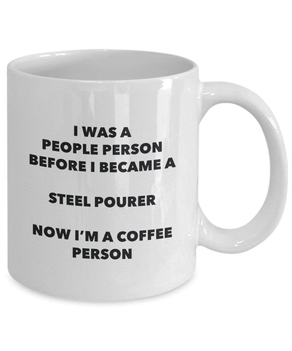 Stahl Ausgießer Kaffee Person Tasse – Funny Tee Kakao-Tasse – Geburtstag Weihnachten Kaffee Lover Cute Gag Geschenke Idee 15oz weiß