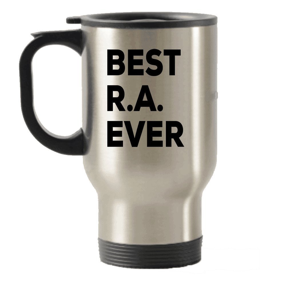 RA Gifts - R.A. Travel Mug - Best R.A. Ever Travel Insulated Tumblers - Novelty Gift Idea - Resident Advisor - Funny - For A Gift Novelty Idea - Add To Gift Bag Basket Box Set - Birthday or