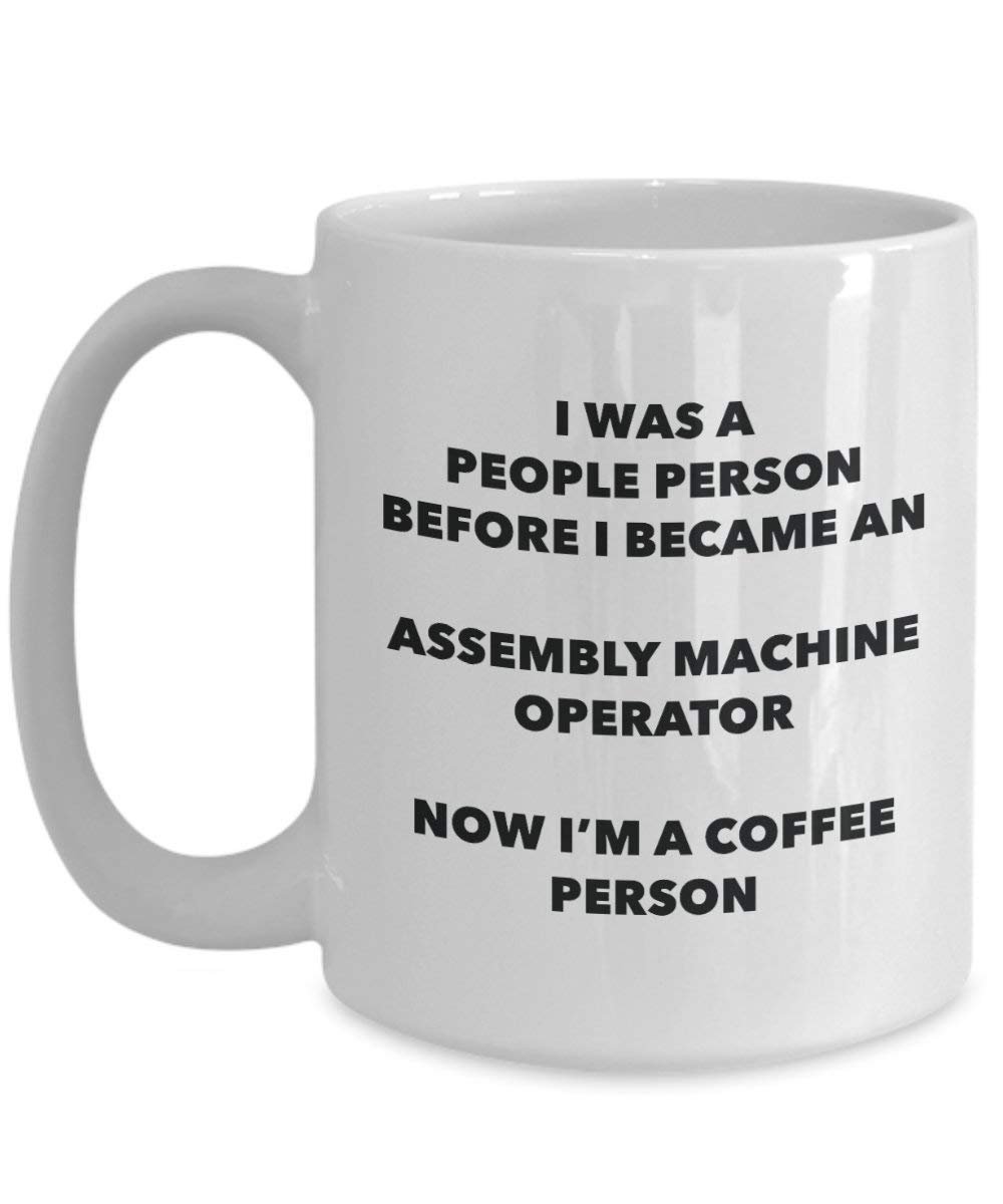 Montage Maschine Operator Kaffee Person Tasse – Funny Tee Kakao-Tasse – Geburtstag Weihnachten Kaffee Lover Cute Gag Geschenke Idee