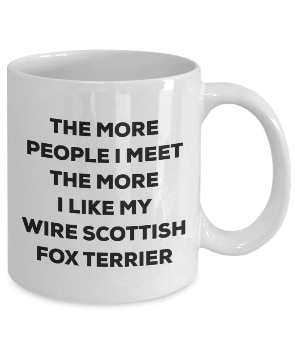 The more people i meet the more i Like My filo scozzese Fox terrier mug – Funny Coffee Cup – Christmas Dog Lover cute GAG regalo idea 15oz Infradito colorati estivi, con finte perline