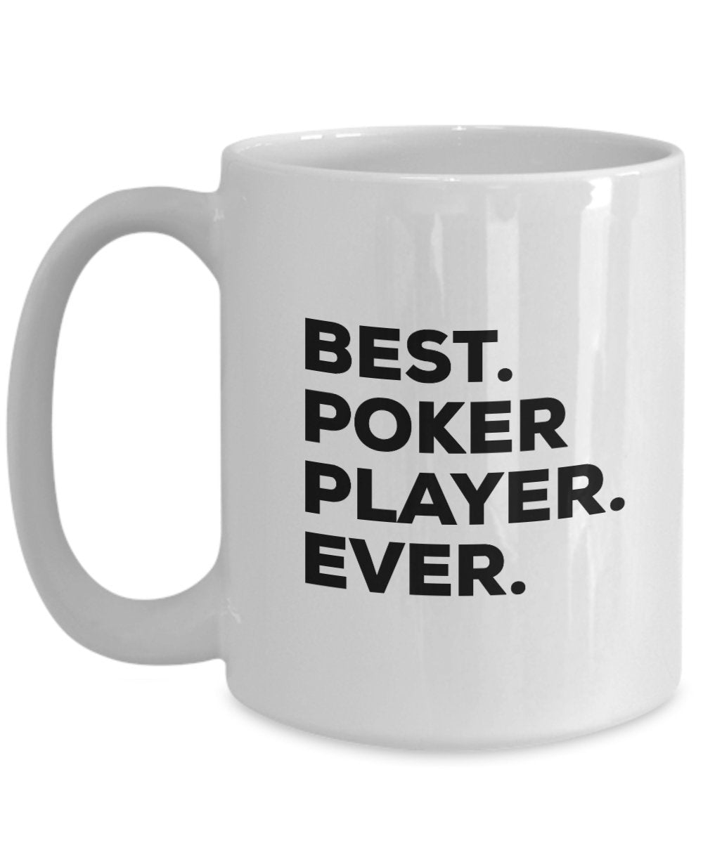 Poker-Spieler-Geschenke – Best Poker Player Ever Tasse – Für eine Geschenkidee – Fügen Sie die Geschenktüte, Korb-Set – lustige Geschenkideen – Geburtstag