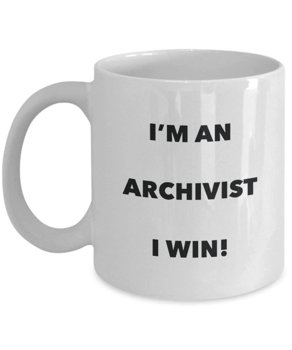 Archivist Mug - I'm an Archivist I win! - Funny Coffee Cup - Novelty Birthday Christmas Gag Gifts Idea