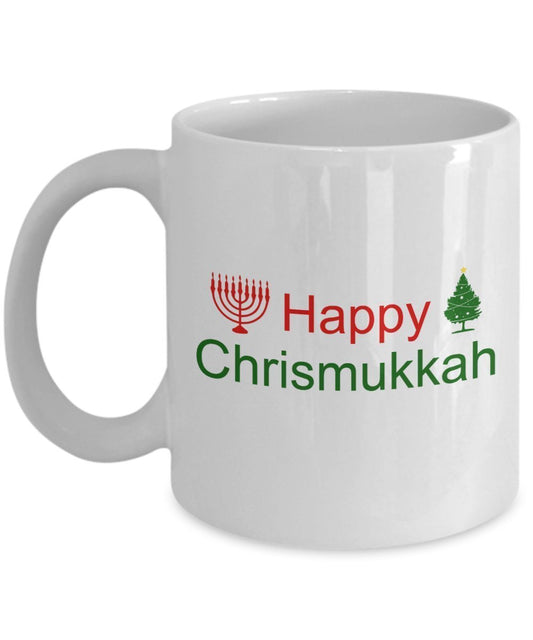 Happy Chrismukkah Mug - Funny Tea Hot Cocoa Coffee Cup - Novelty Birthday Gift Idea