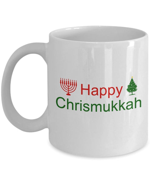 Happy Chrismukkah Mug - Funny Tea Hot Cocoa Coffee Cup - Novelty Birthday Gift Idea