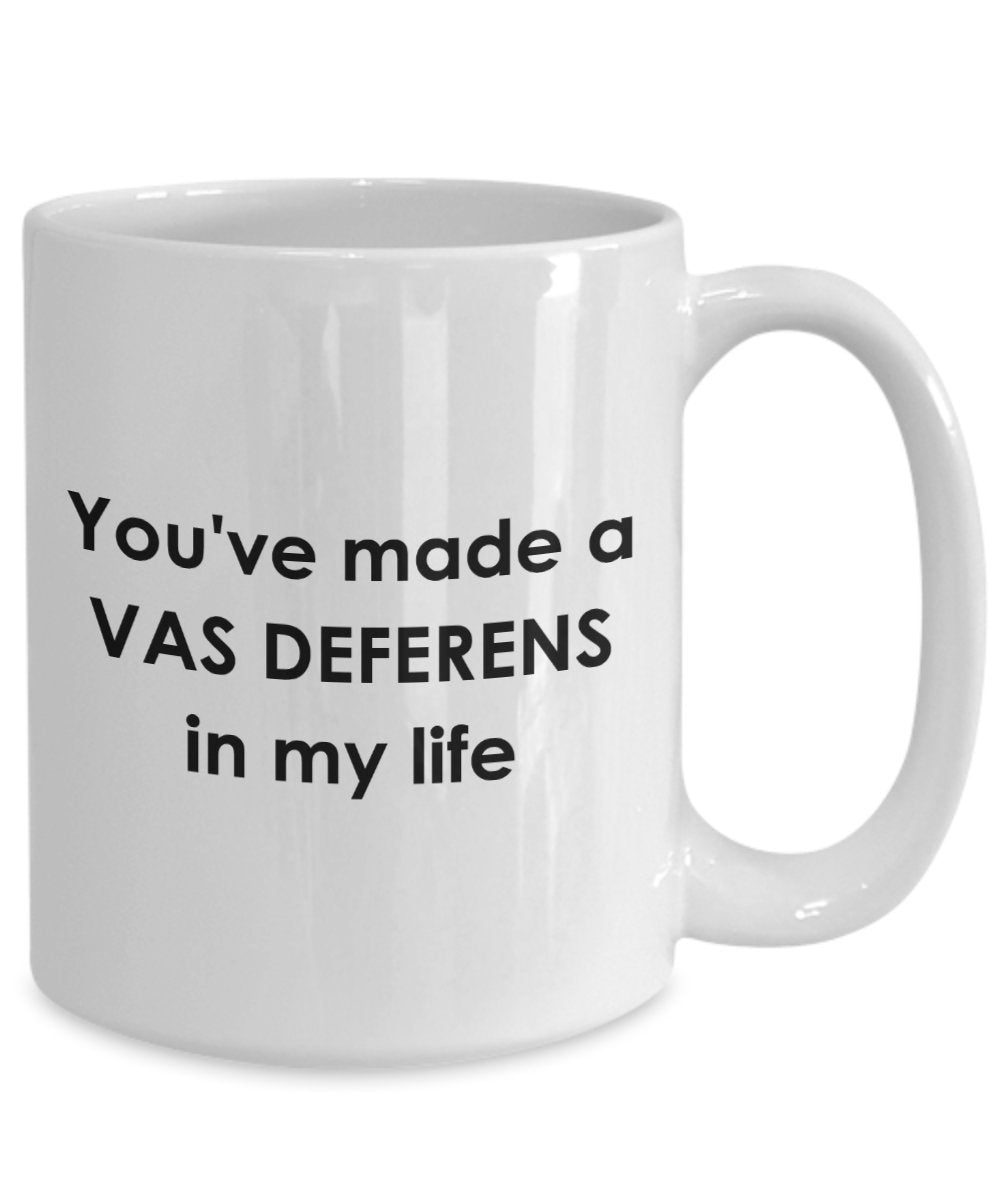 Medical Pun Mug - You've made a Vas Deferens in My Life - Funny Tea Hot Cocoa Coffee Cup - Novelty Birthday Christmas Anniversary Gag Gifts Idea