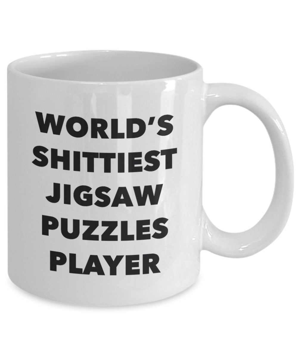 Jigsaw Puzzles Player Coffee Mug - World's Shittiest Jigsaw Puzzles Player - Jigsaw Puzzles Player Gifts - Funny Novelty Birthday Present Idea