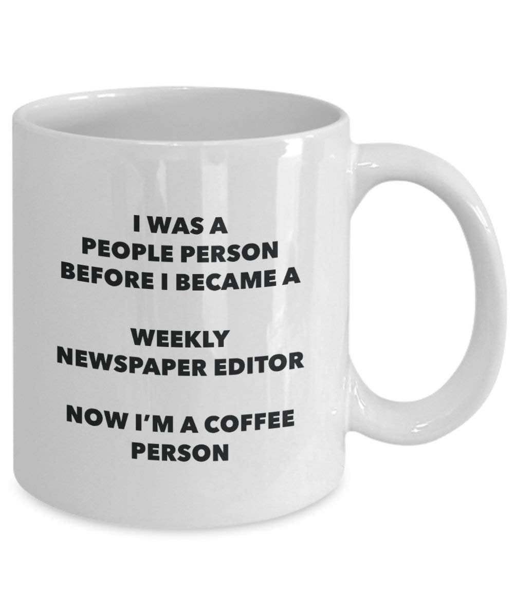 Weekly Newspaper Editor Coffee Person Mug - Funny Tea Cocoa Cup - Birthday Christmas Coffee Lover Cute Gag Gifts Idea