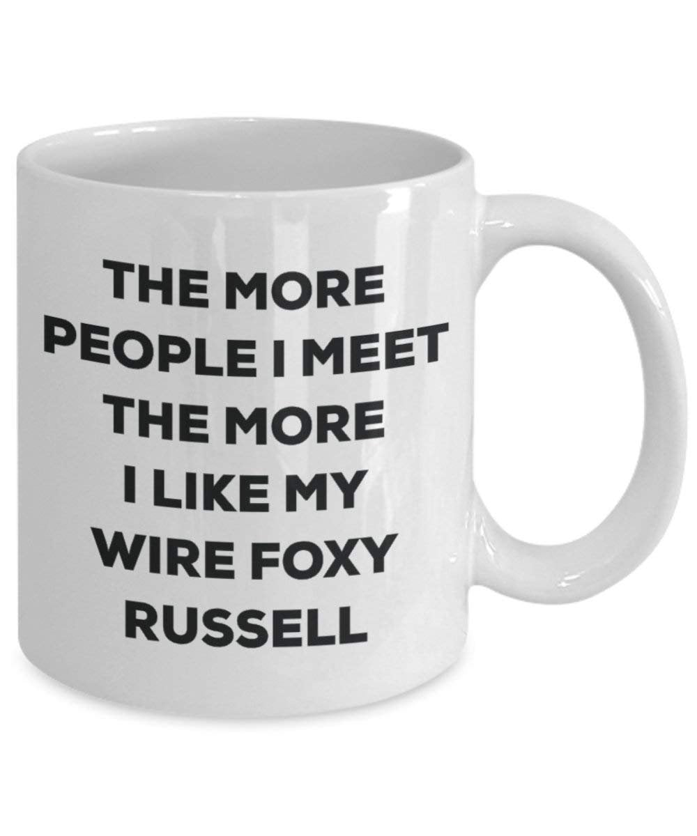 Le plus de personnes I Meet the More I Like My fils Foxy Russell Mug de Noël – Funny Tasse à café – amateur de chien mignon Gag Gifts Idée 15oz blanc