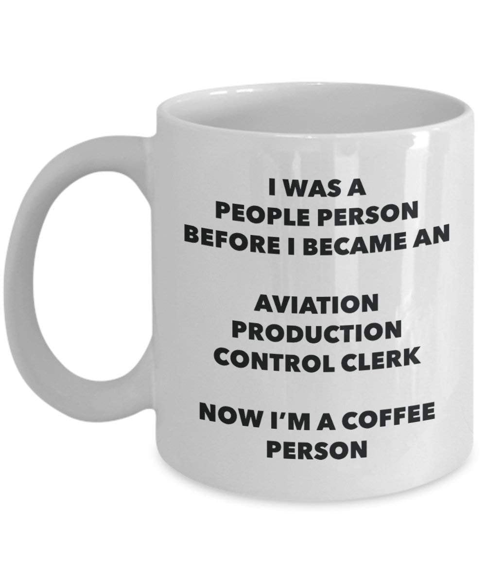 Production d'aviation contrôle Clerc personne à café Mug Tasse à thé de cacao – rigolo – Anniversaire de Noël amateur de café mignon Gag Gifts Idée 11oz blanc