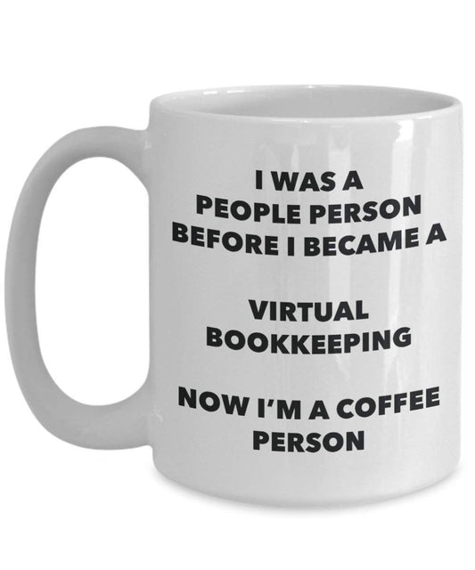 Virtual Bookkeeping Coffee Person Mug - Funny Tea Cocoa Cup - Birthday Christmas Coffee Lover Cute Gag Gifts Idea