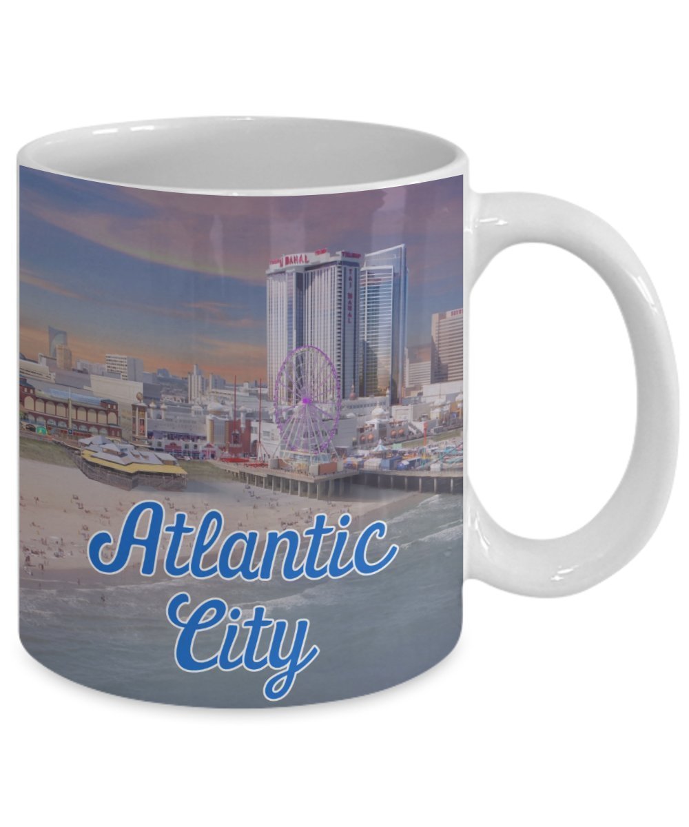Atlantic City Tasse – Lustige Teetasse für heiße Kakao-Kaffeetasse – Neuheit Geburtstag Weihnachten Jahrestag Gag Geschenkidee