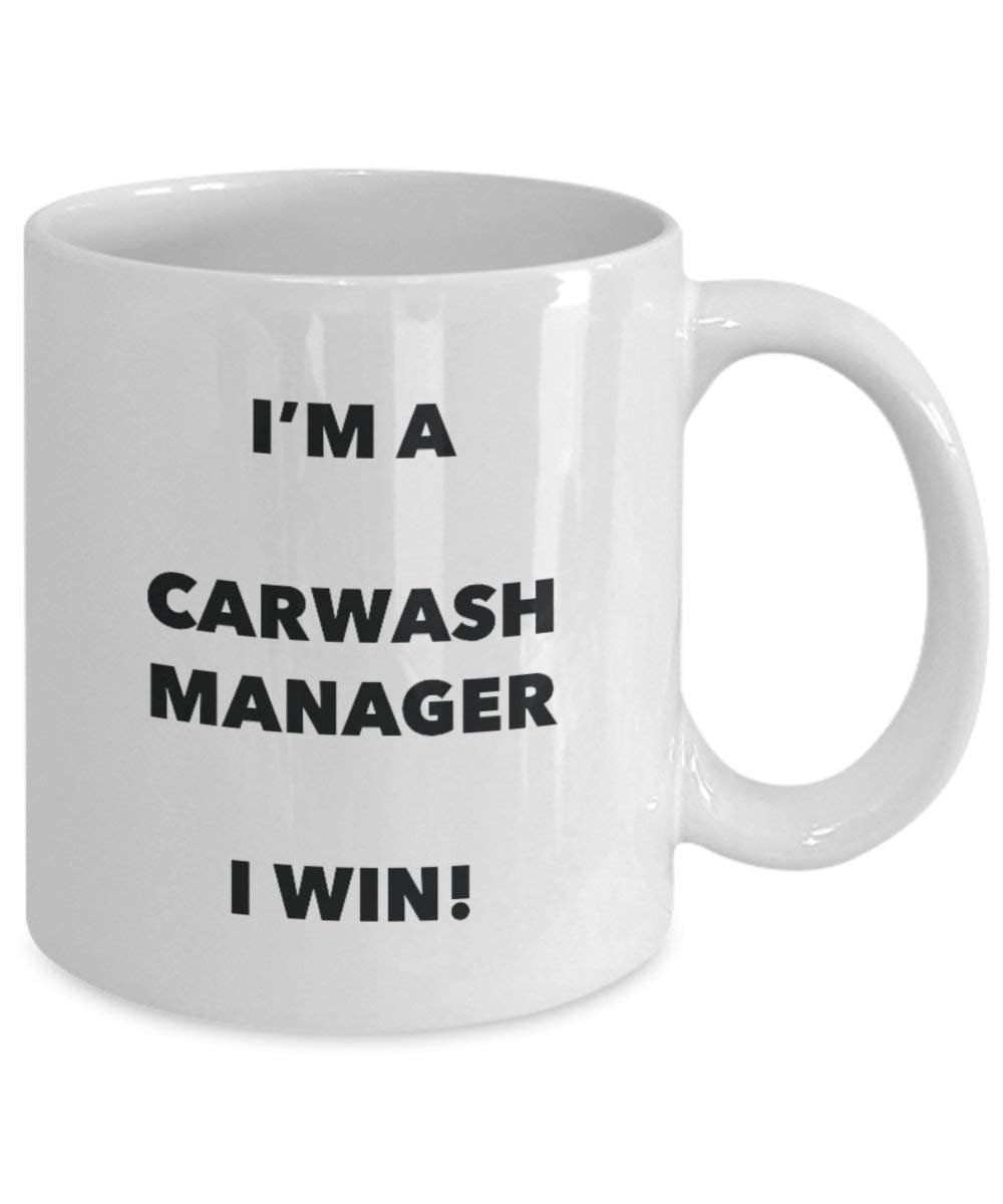 Carwash manager mug – I' m A Carwash manager i Win. – Funny Coffee Cup – novelty Birthday Christmas GAG regalo idea 15oz Infradito colorati estivi, con finte perline