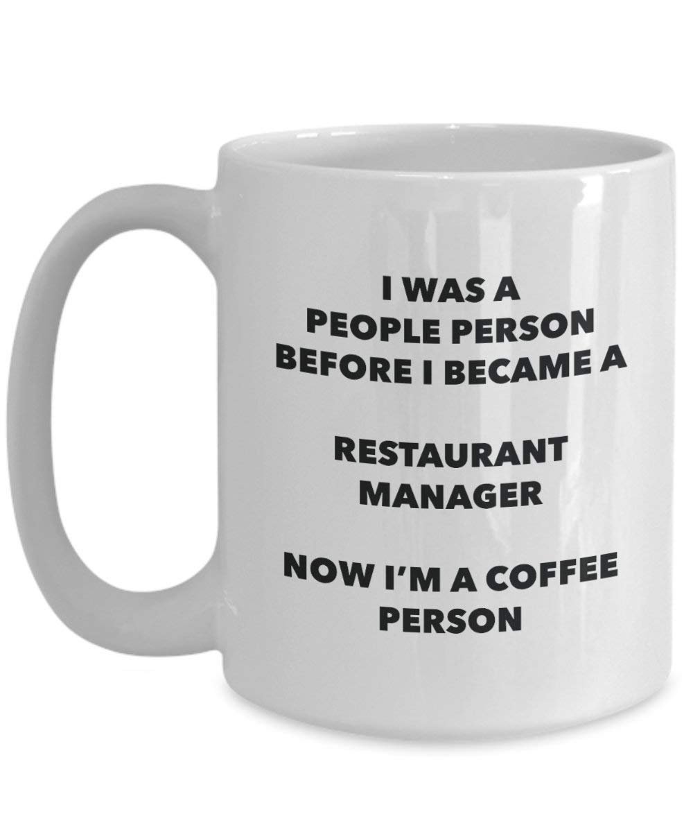 Restaurant Manager Coffee Person Mug - Funny Tea Cocoa Cup - Birthday Christmas Coffee Lover Cute Gag Gifts Idea