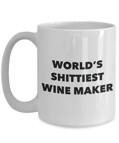 Wine Maker Coffee Mug - World's Shittiest Wine Maker - Wine Maker Gifts - Funny Novelty Birthday Present Idea