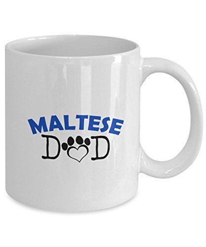 Funny Maltese Couple Mug – Maltese Dad – Maltese Mom – Maltese Lover Gifts - Unique Ceramic Gifts Idea (Dad)
