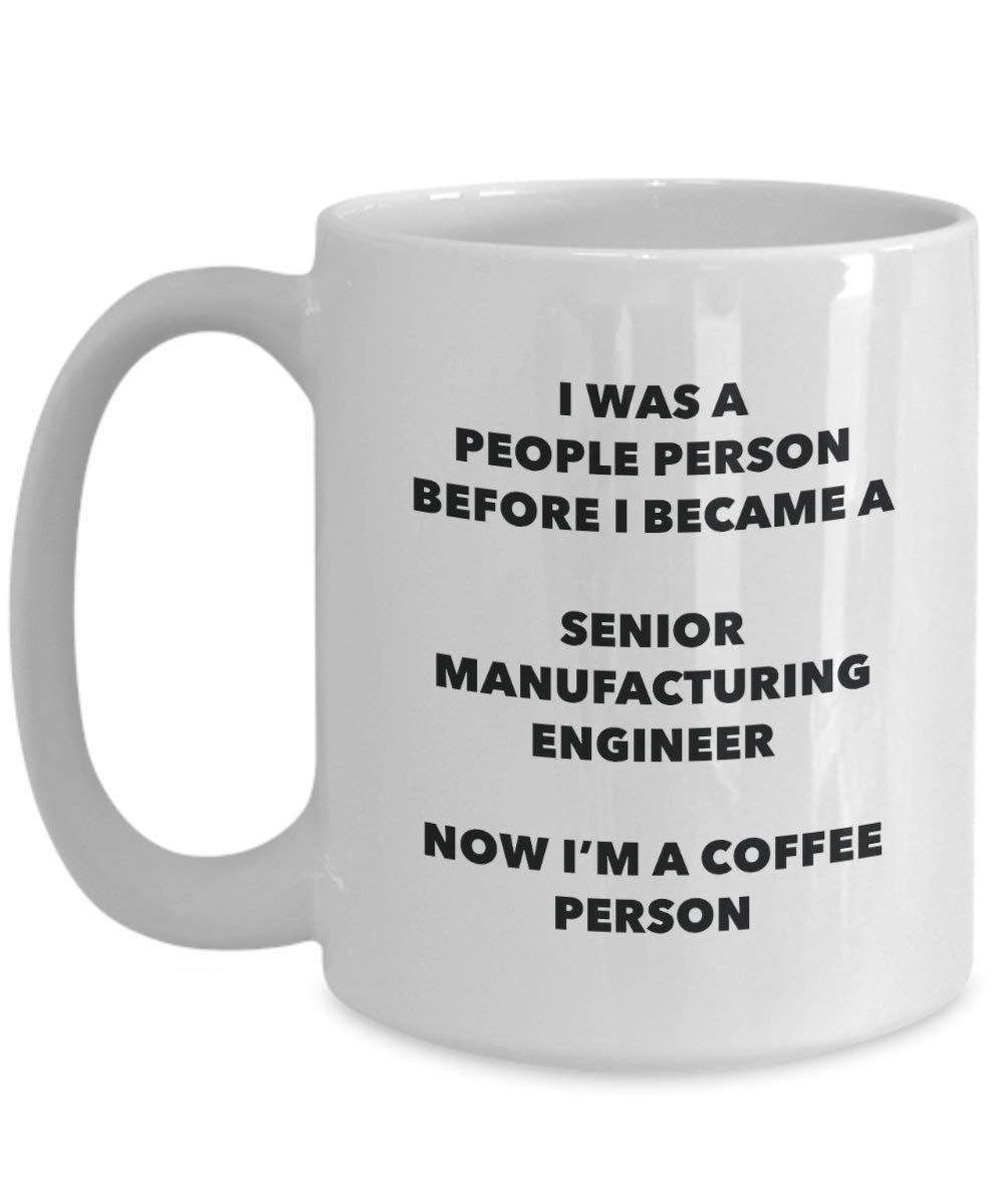 Senior Verarbeitung Ingenieur Kaffee Person Tasse – Funny Tee Kakao-Tasse – Geburtstag Weihnachten Kaffee Lover Cute Gag Geschenke Idee 11oz weiß