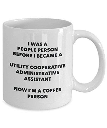 Utility Cooperative Administrative Assistant Coffee Person Mug - Funny Tea Cocoa Cup - Birthday Christmas Coffee Lover Cute Gag Gifts Idea