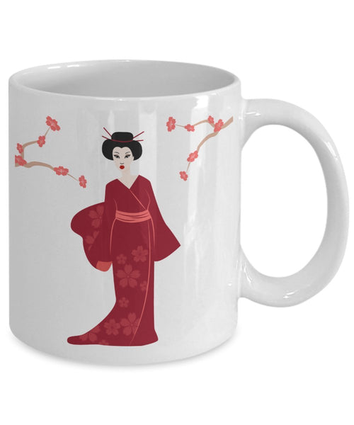 Geisha Coffee Mug - Funny Tea Hot Cocoa Coffee Cup - Novelty Birthday Gift Idea