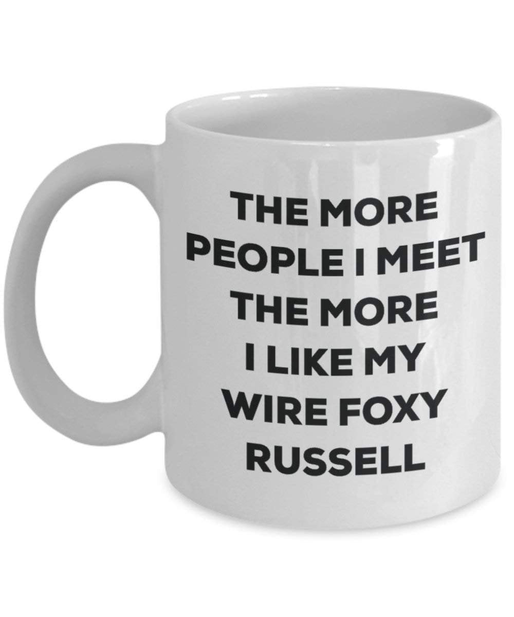 Le plus de personnes I Meet the More I Like My fils Foxy Russell Mug de Noël – Funny Tasse à café – amateur de chien mignon Gag Gifts Idée 15oz blanc