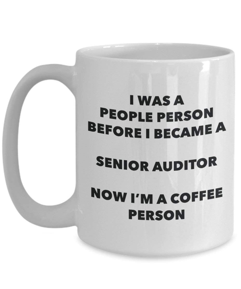 Senior Auditor Kaffee Person Tasse – Funny Tee Kakao-Tasse – Geburtstag Weihnachten Kaffee Lover Cute Gag Geschenke Idee