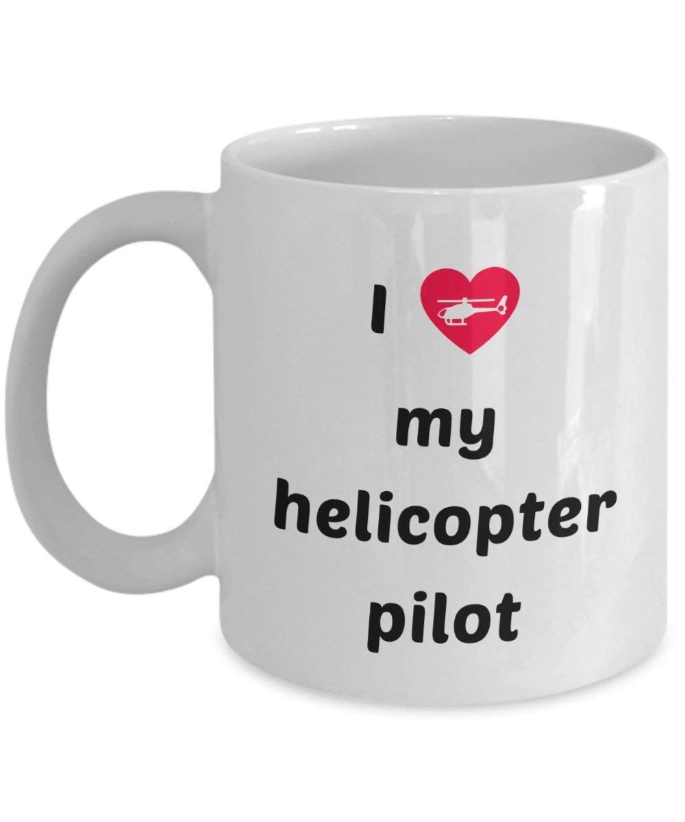 I love my Hubschrauber Pilot Tasse – Funny Tee Hot Cocoa Kaffeetasse – Neuheit Geburtstag Weihnachten Jahrestag Gag Geschenke Idee