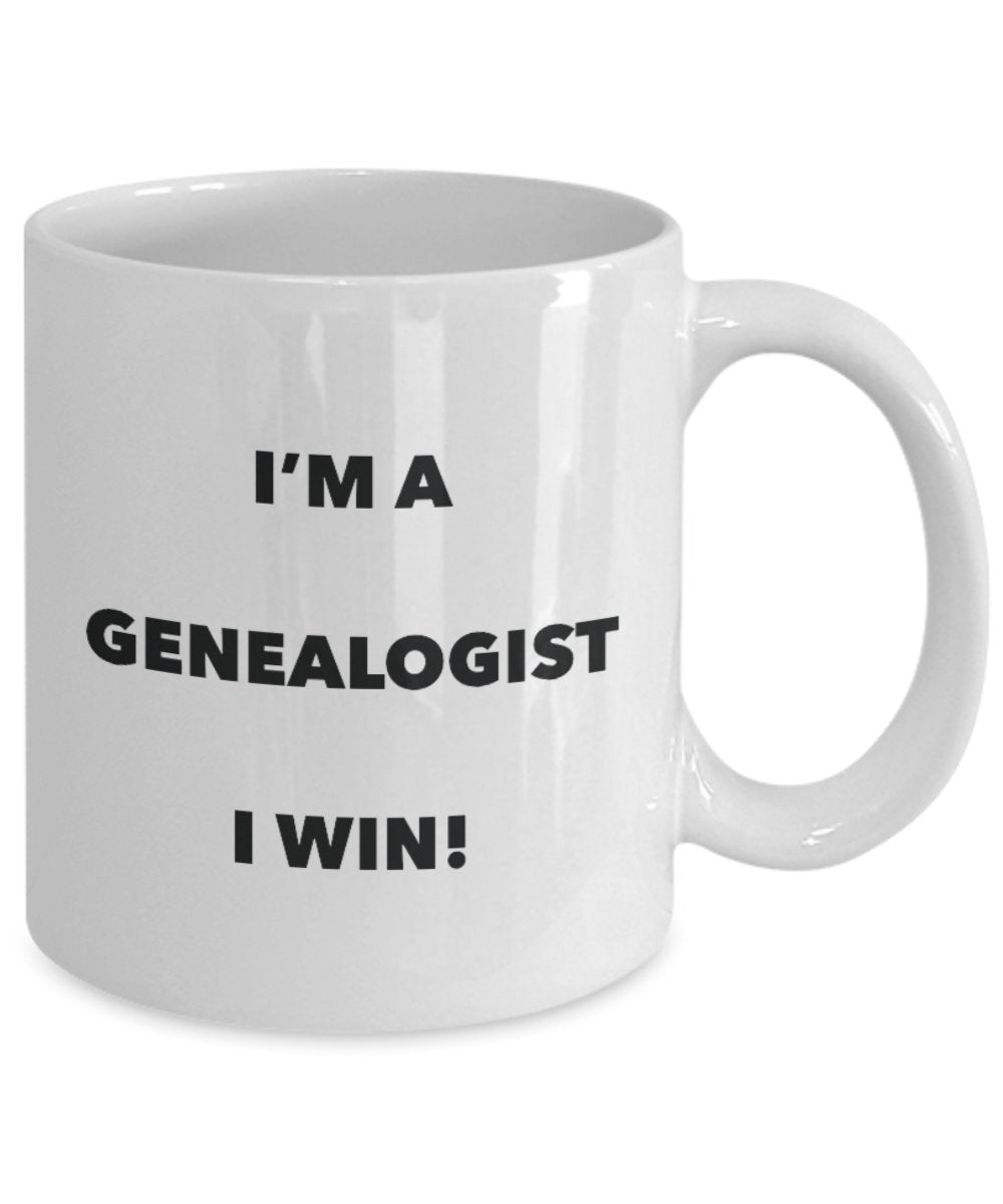 I'm a Genealogist Mug I win - Funny Coffee Cup - Novelty Birthday Christmas Gag Gifts Idea