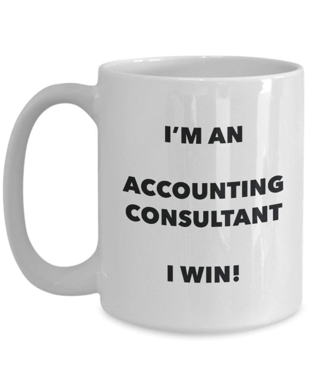 ACCOUNTING Berater Tasse – Ich bin ein Accounting Berater I Win. – Funny Kaffeetasse – Neuheit Geburtstag Weihnachten Gag Geschenke Idee 15oz weiß