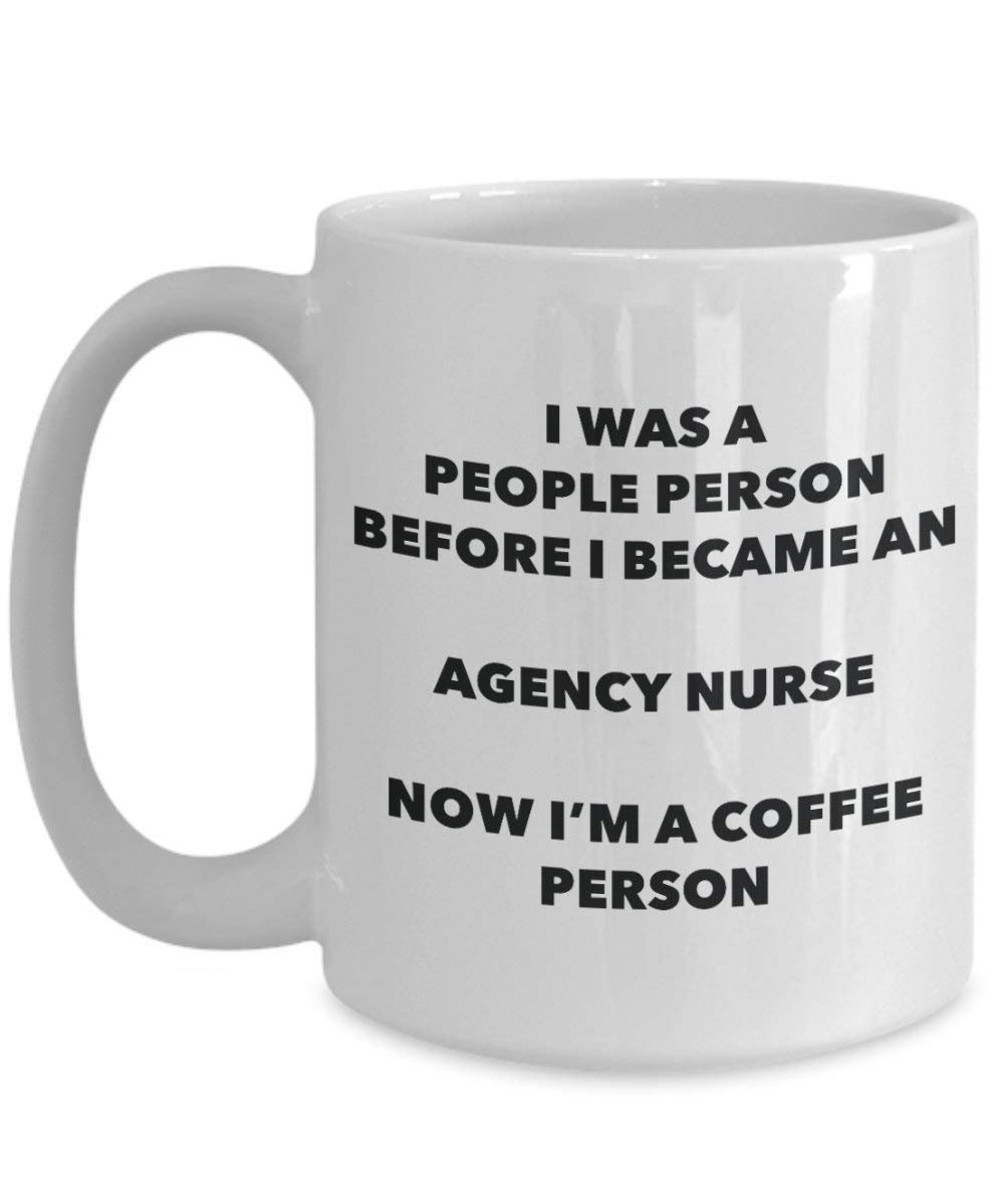Agence infirmière personne à café Mug Tasse à thé de cacao – rigolo – Anniversaire de Noël amateur de café mignon Gag Gifts Idée 15oz blanc