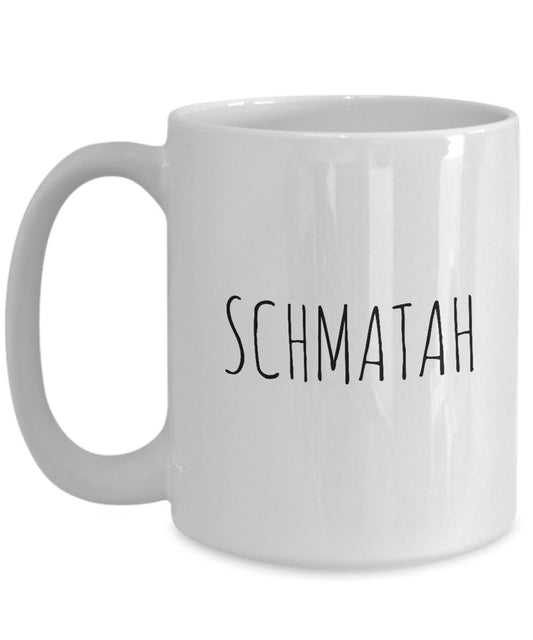 Yiddish Mug - Funny Schmatah Coffee Cup - Jewish Humor Gift Idea