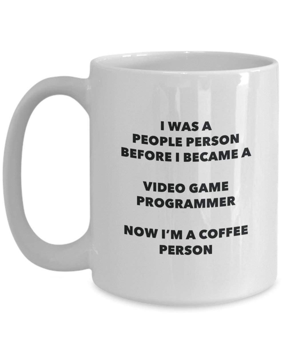Video Game Programmer Coffee Person Mug - Funny Tea Cocoa Cup - Birthday Christmas Coffee Lover Cute Gag Gifts Idea