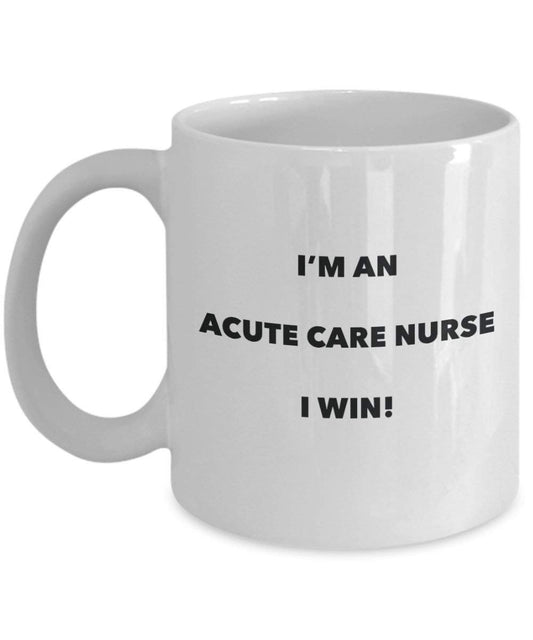 Akute Pflege Nurse Tasse – Ich bin ein Akute Pflege I Win. – Funny Kaffeetasse – Neuheit Geburtstag Weihnachten Gag Geschenke Idee 15oz weiß