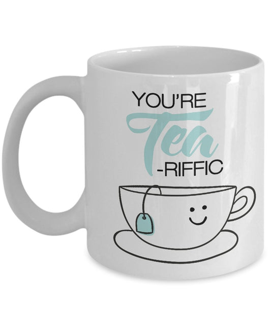 Funny Coffee Mug Set - You're Brew - Ti - Ful - You're Tea -Riffic - Unique Gifts Idea - Ceramic Coffee Mug Set (Tea)