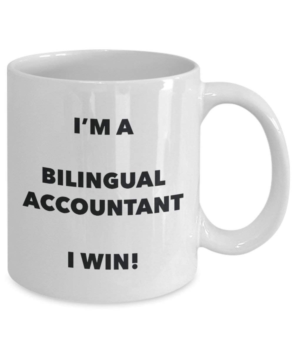 Bilingual Accountant Mug - I'm a Bilingual Accountant I win! - Funny Coffee Cup - Novelty Birthday Christmas Gag Gifts Idea
