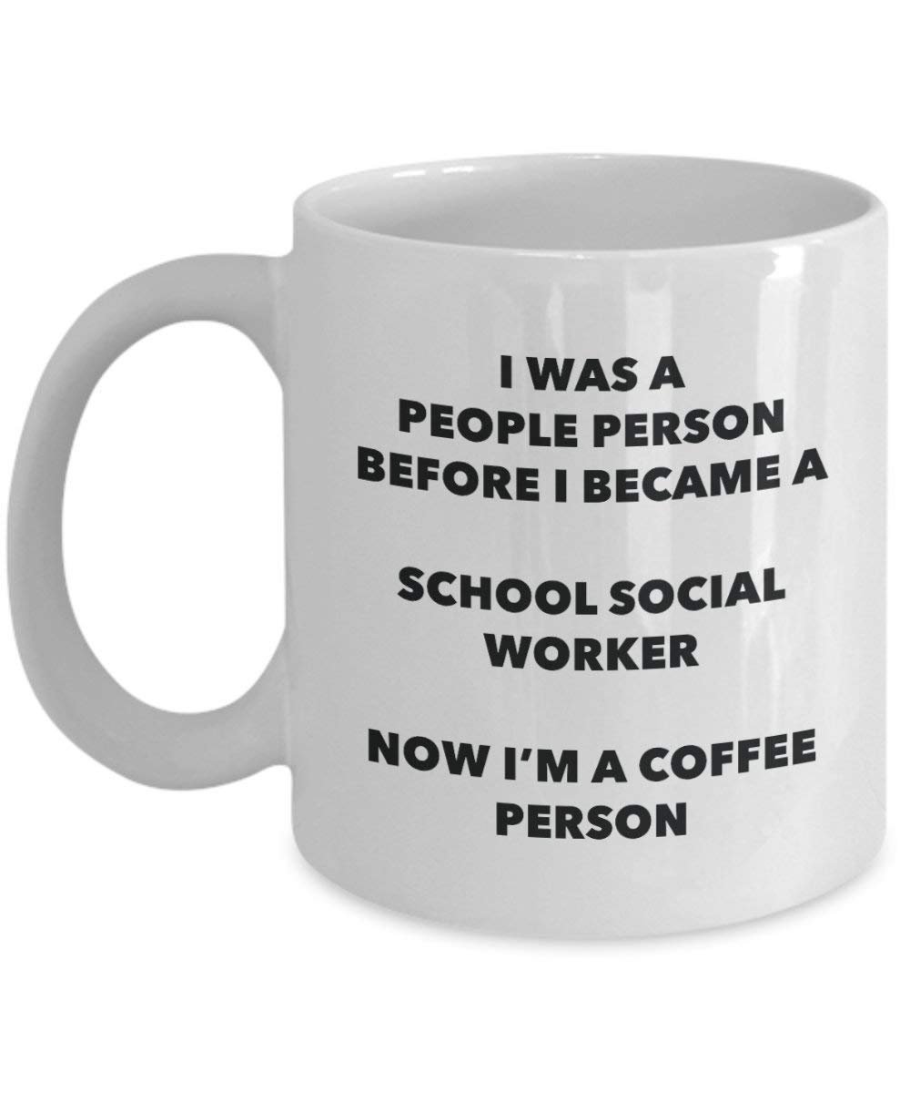 Schule Social Worker Kaffee Person Tasse – Funny Tee Kakao-Tasse – Geburtstag Weihnachten Kaffee Lover Cute Gag Geschenke Idee 11oz weiß