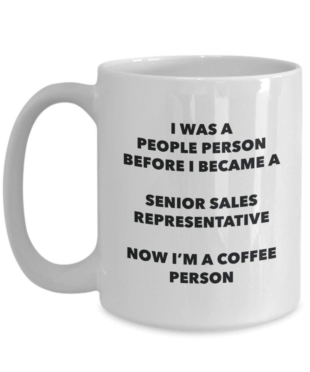 Senior vertriebsmitarbeiter Kaffee Person Tasse – Funny Tee Kakao-Tasse – Geburtstag Weihnachten Kaffee Lover Cute Gag Geschenke Idee
