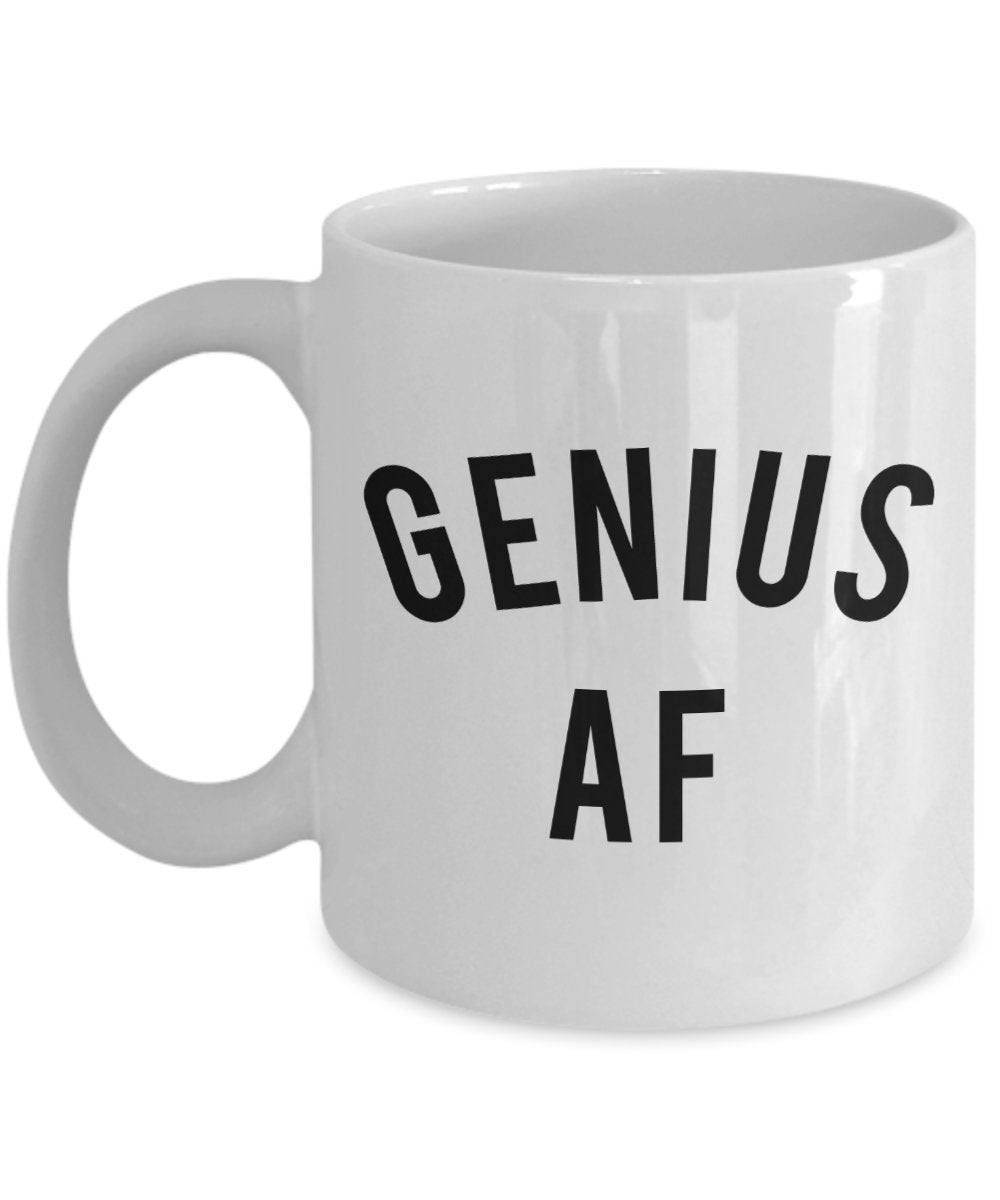 Genius af Mug - Divertente tazza da tè caldo cacao - novità regalo di compleanno 15oz Infradito colorati estivi, con finte perline