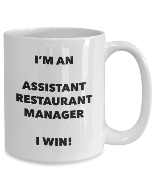 ASSISTANT Restaurant Manager Tasse – Ich bin ein Assistant Restaurant Manager I Win. – Funny Kaffeetasse – Neuheit Geburtstag Weihnachten Gag Geschenke Idee