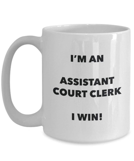 Assistant Greffier Mug – Je suis un Assistant Greffier I Win. – Funny Tasse à café – Fantaisie anniversaire Idée de Gag cadeaux de Noël 11oz blanc