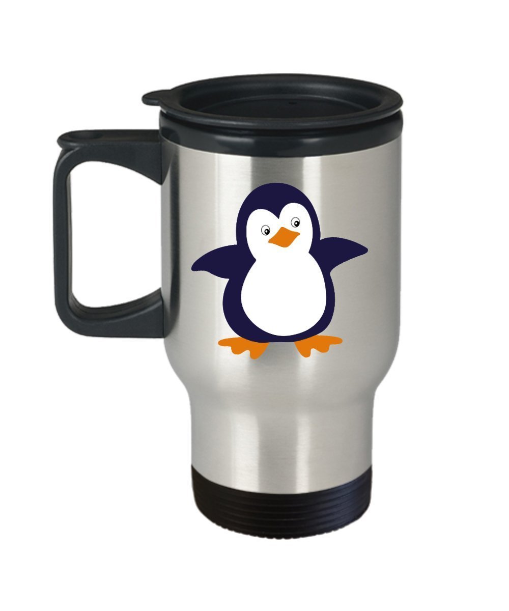 Baby Penguin Travel Mug - Funny Insulated Tumbler - Novelty Birthday Christmas Anniversary Gag Gifts Idea