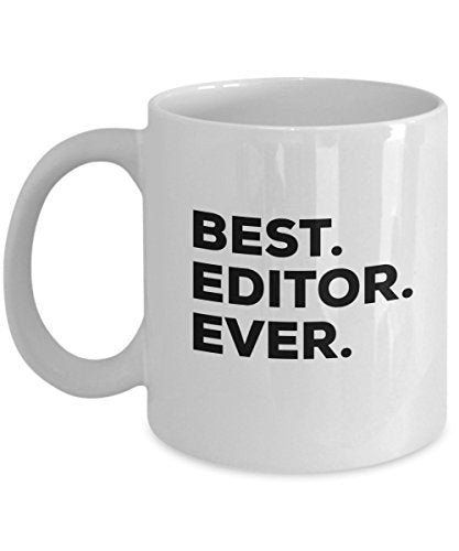 Editor Mug - Best Editor Ever Coffee Cup - Editor Gifts - Video Audio Film 1 Audio Newspaper Visual Book - Editor in Chief - Funny Gag Gift - Tea Hot